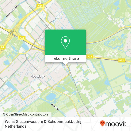 Wens Glazenwasserij & Schoonmaakbedrijf, Hof van Rijnsburg 15 map