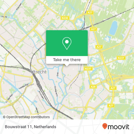 Bouwstraat 11, 3572 SN Utrecht map