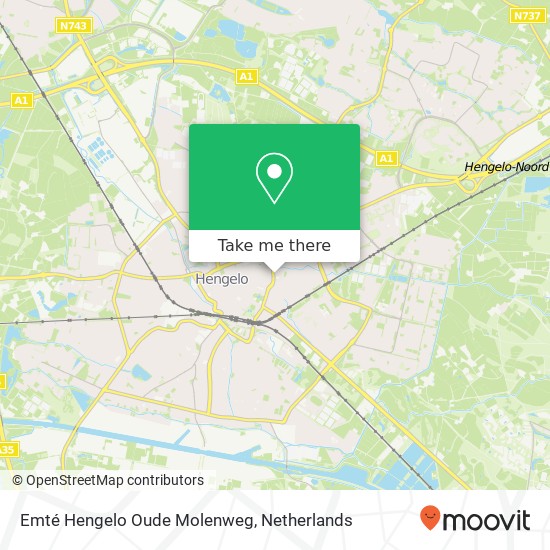 Emté Hengelo Oude Molenweg, Oude Molenweg 40 map