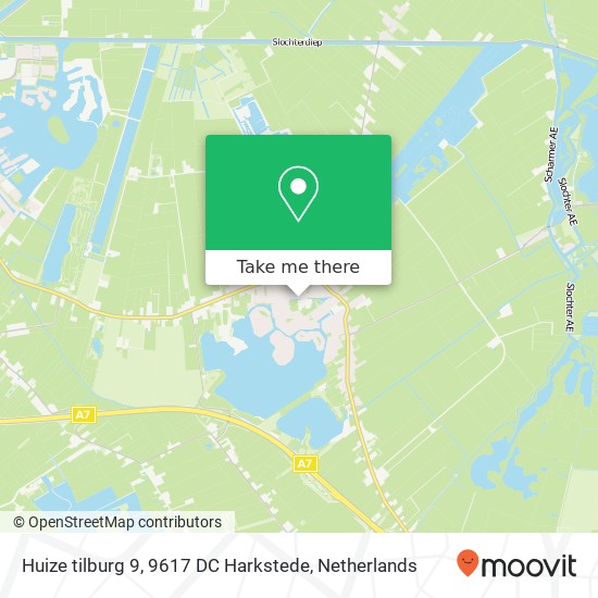 Huize tilburg 9, 9617 DC Harkstede map