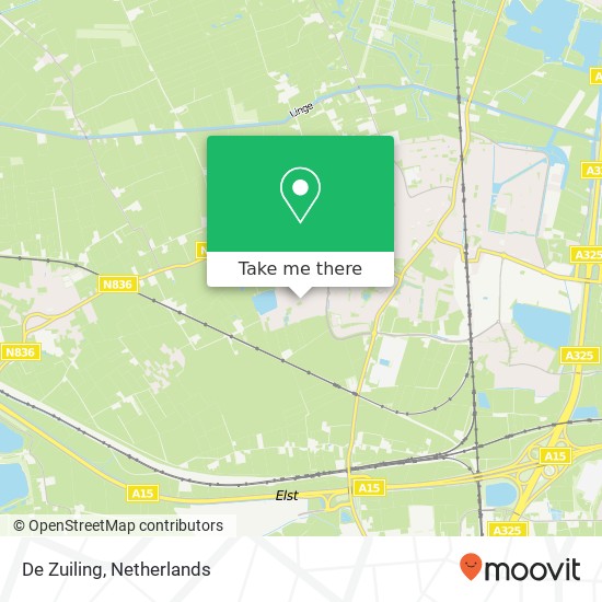 De Zuiling, 6662 Elst Karte