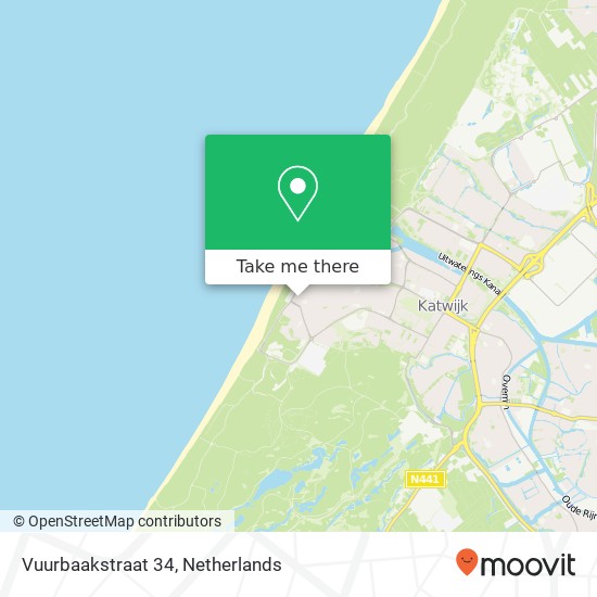 Vuurbaakstraat 34, 2225 JA Katwijk aan Zee map