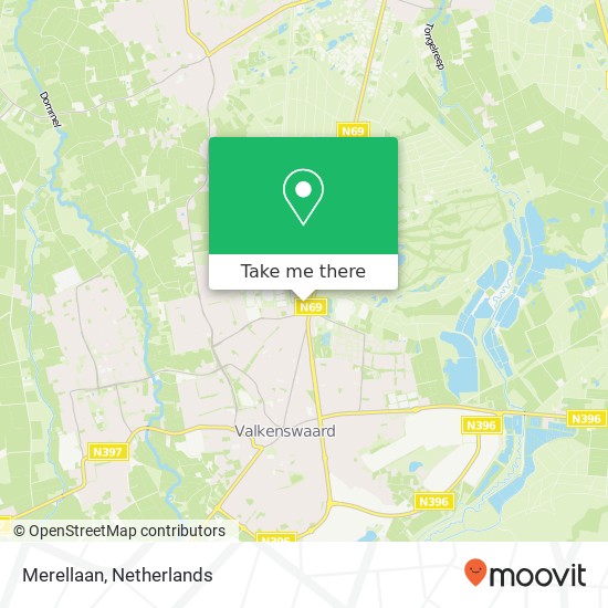 Merellaan, 5552 CB Valkenswaard map