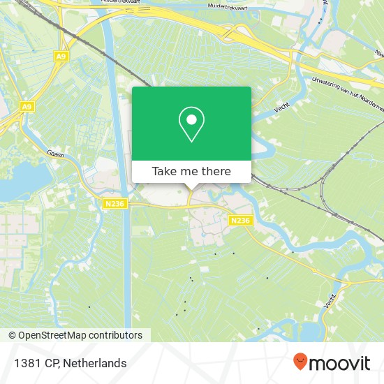 1381 CP, 1381 CP Weesp, Nederland map