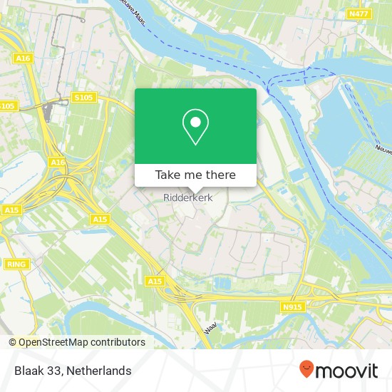 Blaak 33, 2981 EC Ridderkerk map