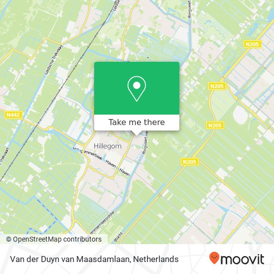 Van der Duyn van Maasdamlaan, 2181 XL Hillegom map