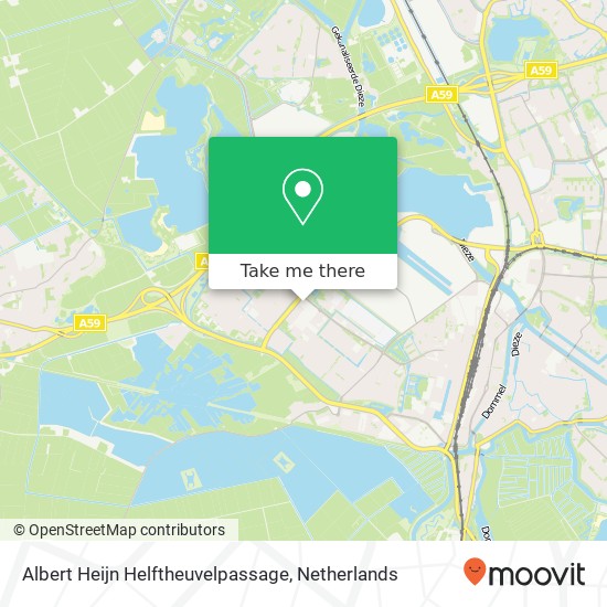 Albert Heijn Helftheuvelpassage, Helftheuvelpassage 1 Karte