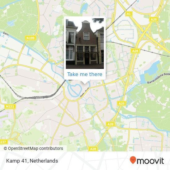 Kamp 41, 3811 AN Amersfoort map