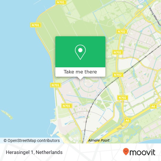 Herasingel 1, 1363 TH Almere-Stad Karte
