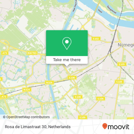 Rosa de Limastraat 30, Rosa de Limastraat 30, 6543 JG Nijmegen, Nederland map