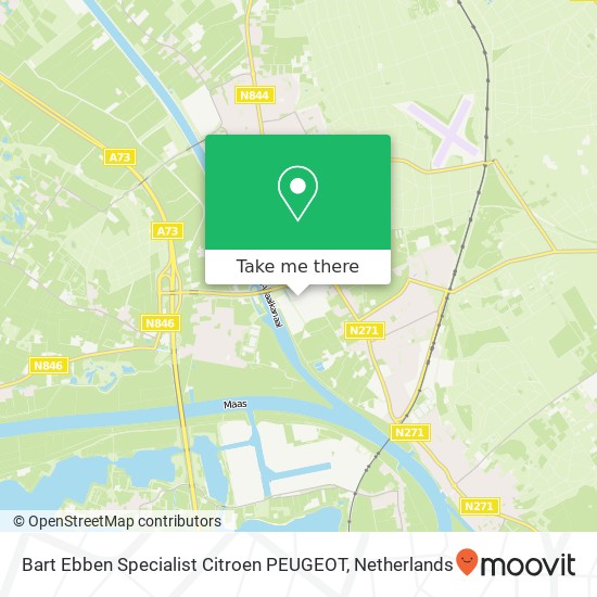 Bart Ebben Specialist Citroen PEUGEOT, Sluisweg 18 map