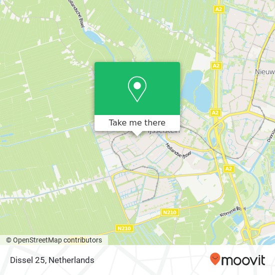 Dissel 25, 3401 EA IJsselstein map