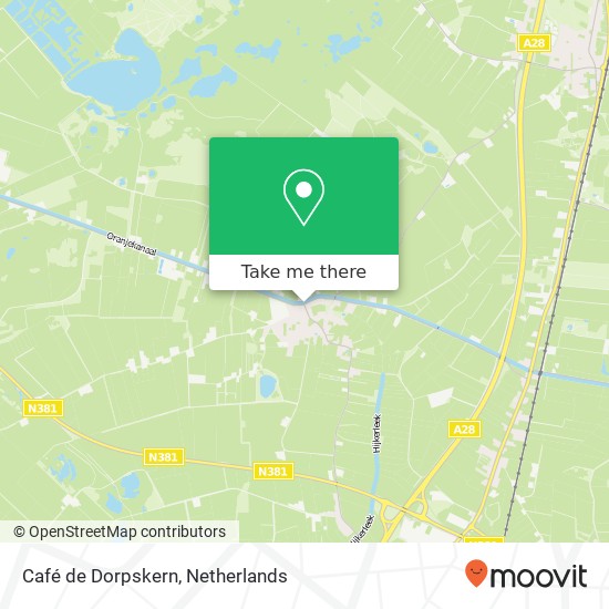 Café de Dorpskern, Oranjekanaal Zuidzijde 21 map