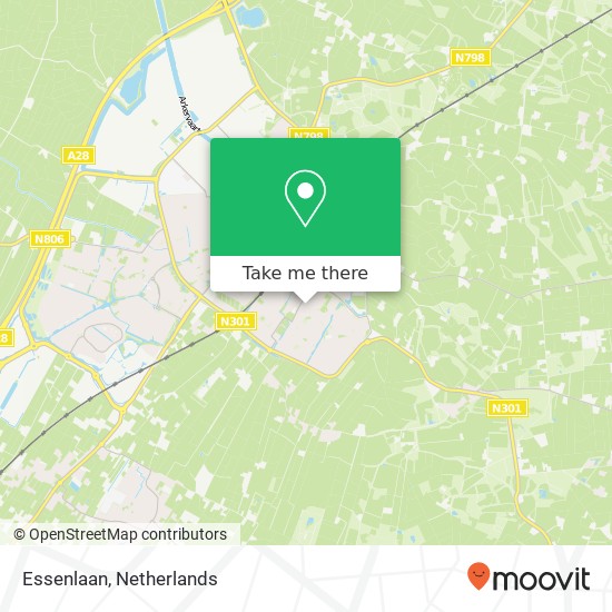 Essenlaan, Essenlaan, 3862 VL Nijkerk, Nederland Karte