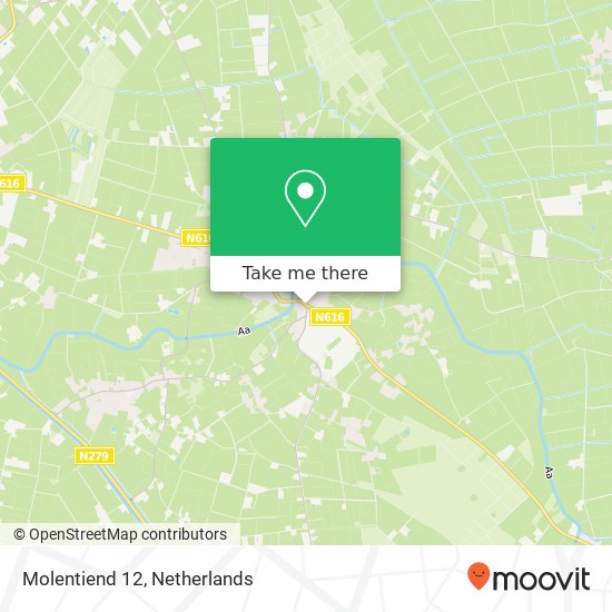 Molentiend 12, Molentiend 12, 5469 EK Erp, Nederland map