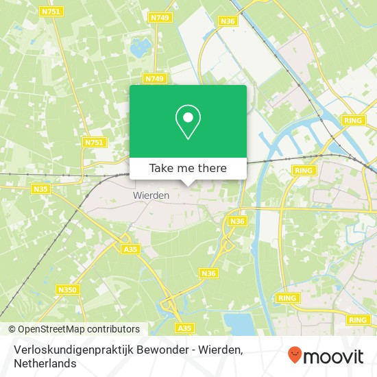 Verloskundigenpraktijk Bewonder - Wierden, Akeleistraat 26 map
