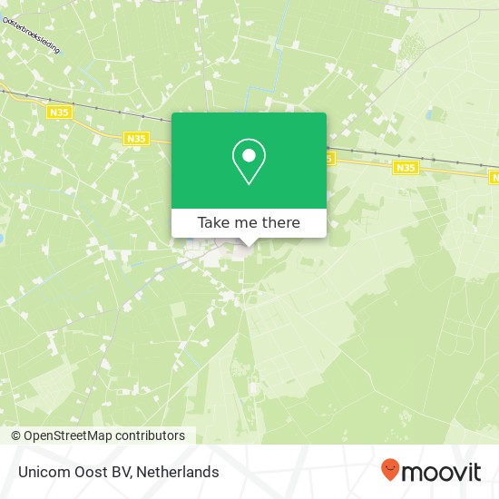 Unicom Oost BV map