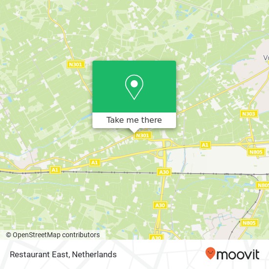 Restaurant East, Rijksweg 85 Karte