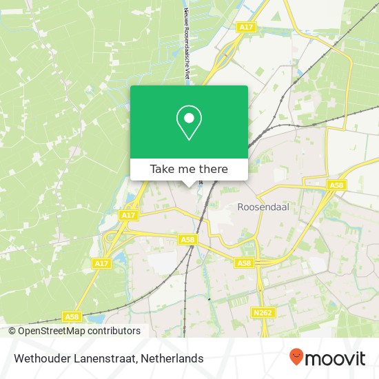 Wethouder Lanenstraat, 4703 HC Roosendaal map