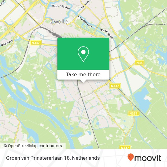 Groen van Prinstererlaan 18, Groen van Prinstererlaan 18, 8014 BC Zwolle, Nederland Karte