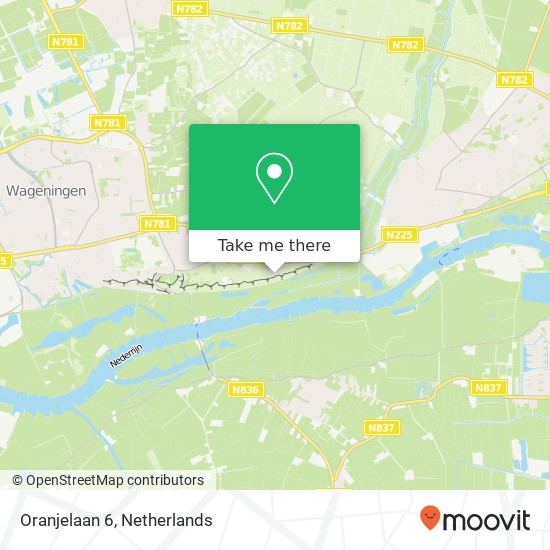 Oranjelaan 6, 6703 DT Wageningen map