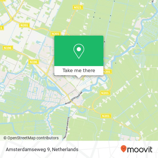 Amsterdamseweg 9, Amsterdamseweg 9, 1422 AC Uithoorn, Nederland map