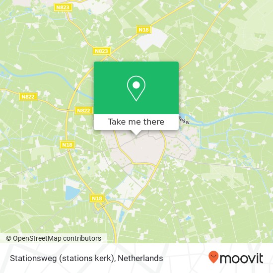 Stationsweg (stations kerk), 7151 BW Eibergen map