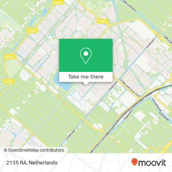 2135 RA, 2135 RA Hoofddorp, Nederland map