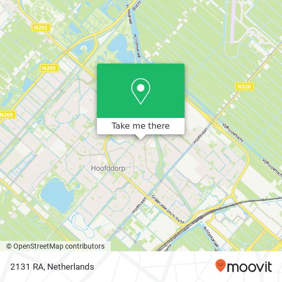 2131 RA, 2131 RA Hoofddorp, Nederland Karte