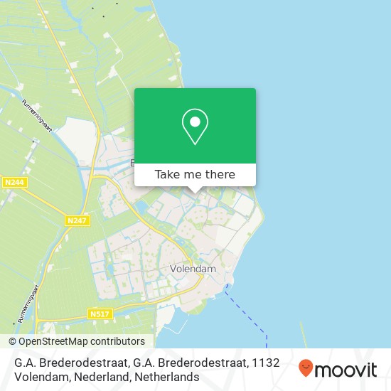 G.A. Brederodestraat, G.A. Brederodestraat, 1132 Volendam, Nederland map