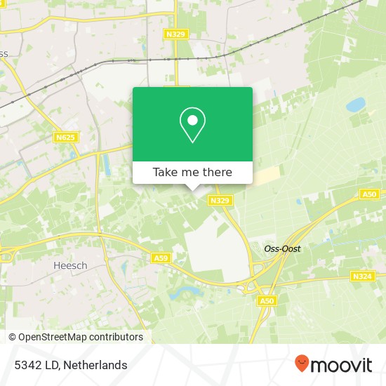 5342 LD, 5342 LD Oss, Nederland map