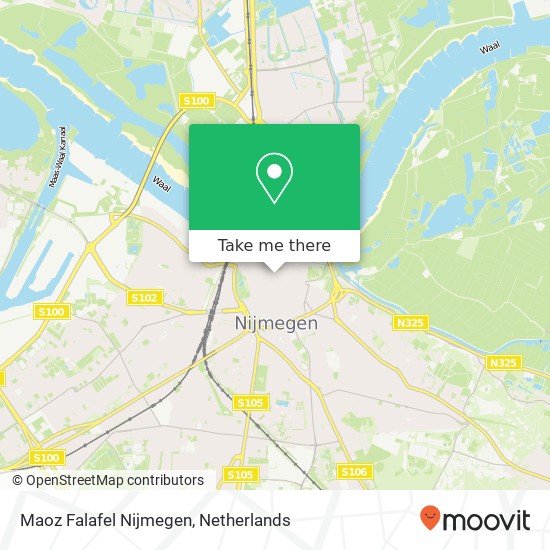 Maoz Falafel Nijmegen, Grote Markt 19 map