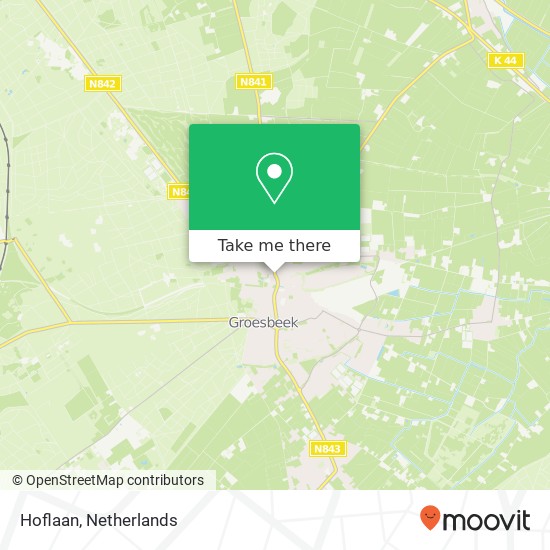 Hoflaan, 6561 CA Groesbeek map