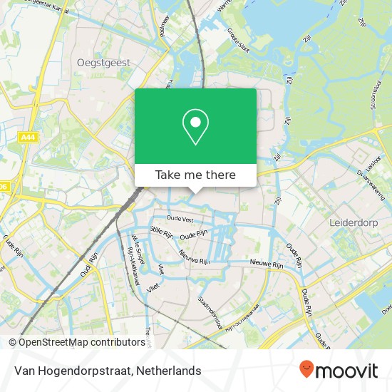 Van Hogendorpstraat, 2316 SZ Leiden map