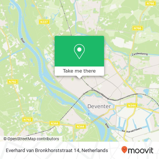 Everhard van Bronkhorststraat 14, 7412 DL Deventer map