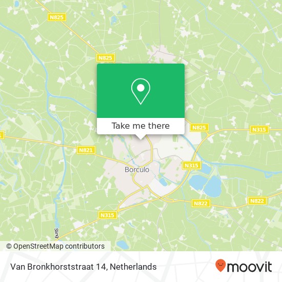 Van Bronkhorststraat 14, 7271 XL Borculo map