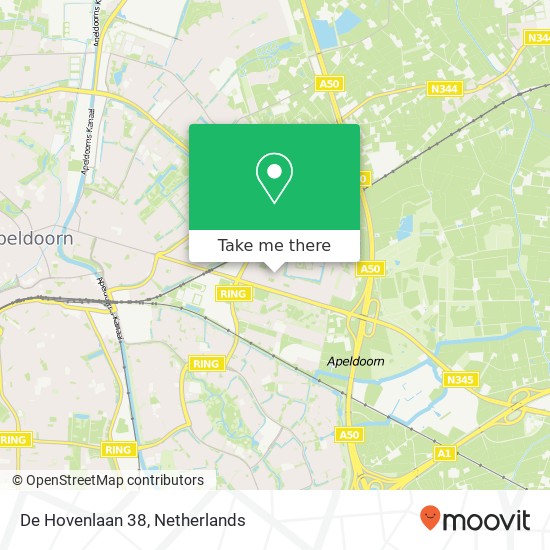 De Hovenlaan 38, 7325 ZC Apeldoorn map