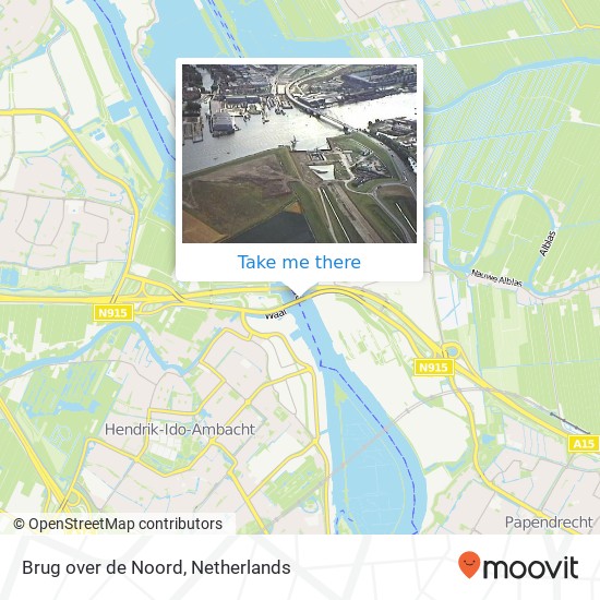 Brug over de Noord, Brug over de Noord, Alblasserdam, Nederland map