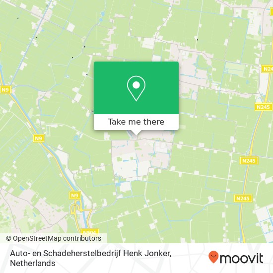 Auto- en Schadeherstelbedrijf Henk Jonker, Veilingweg 74 map