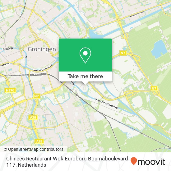 Chinees Restaurant Wok Euroborg Boumaboulevard 117, Boumaboulevard 117 map