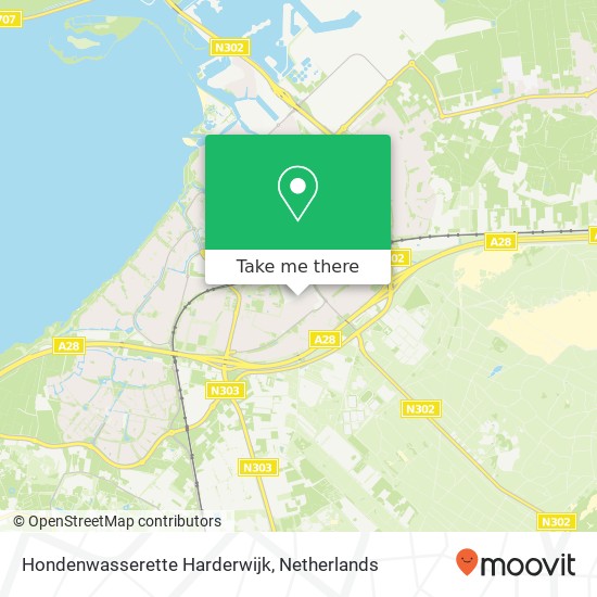 Hondenwasserette Harderwijk, Boerhaavelaan 7 map