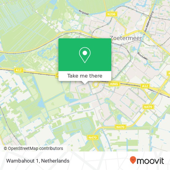 Wambahout 1, 2719 KD Zoetermeer map