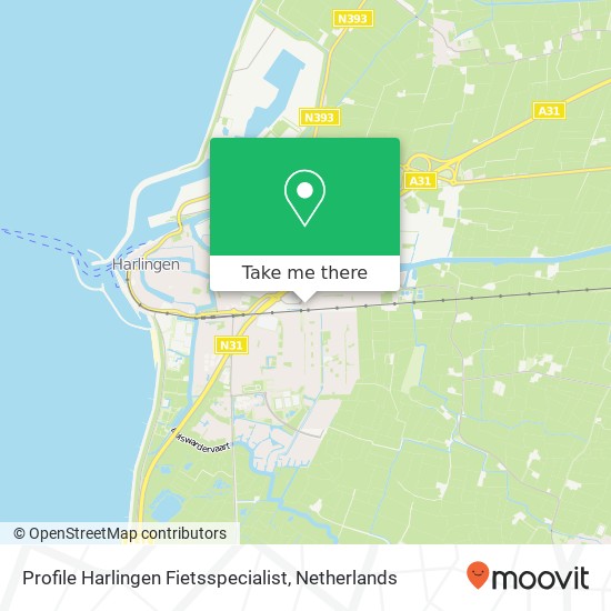 Profile Harlingen Fietsspecialist, Oude Trekweg 34B Karte