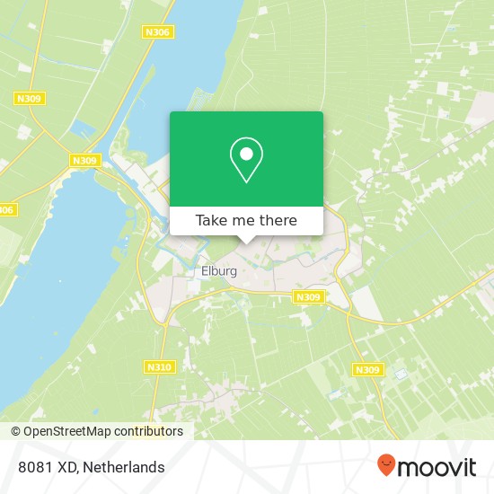 8081 XD, 8081 XD Elburg, Nederland map