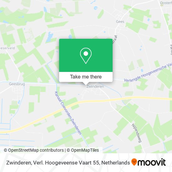 Zwinderen, Verl. Hoogeveense Vaart 55 map