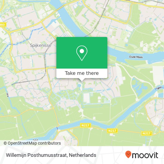 Willemijn Posthumusstraat, Willemijn Posthumusstraat, 3207 SG Spijkenisse, Nederland map