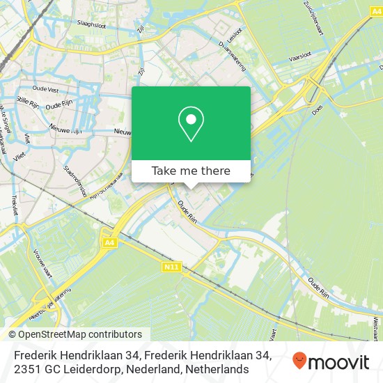 Frederik Hendriklaan 34, Frederik Hendriklaan 34, 2351 GC Leiderdorp, Nederland map