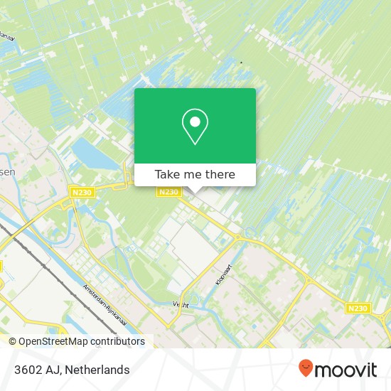3602 AJ, 3602 AJ Maarssen, Nederland Karte