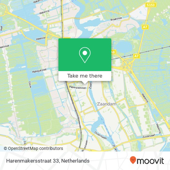 Harenmakersstraat 33, 1506 HD Zaandam map