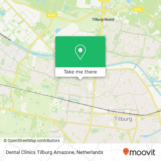 Dental Clinics Tilburg Amazone, Lage Witsiebaan 78 Karte